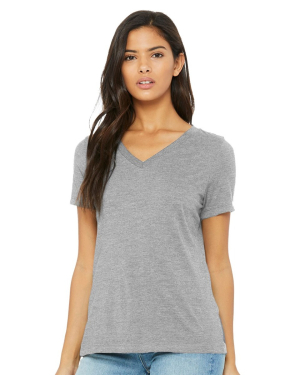 Blank BELLA + CANVAS 6405CVC - Women's Relaxed Heather CVC V-Neck Tee