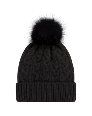 AJM International 9L594L Acrylic Cuff Toque (Faux Fur Pom Pom 12cm)