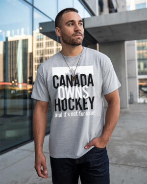 Canada Owns Hockey T-Shirt - Grey