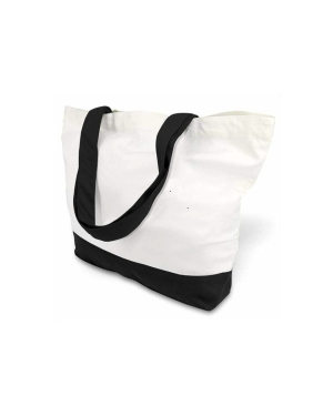 Ideal Bags ID1514 – Heavyweight 12 oz Cotton Canvas Two-Tone Large Tote Bag – 15" × 14" × 4"
